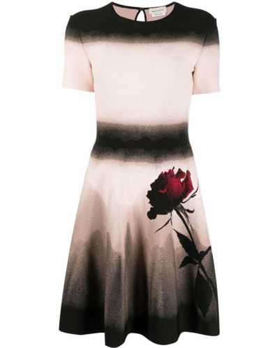 Mini vestido con efecto degradado Alexander Mcqueen rosa