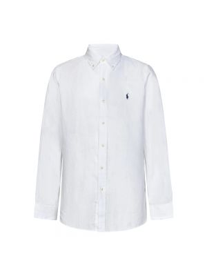 Camicia ricamata di lino Polo Ralph Lauren bianco