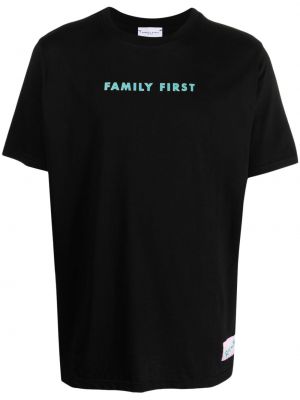 Tricou din bumbac Family First negru