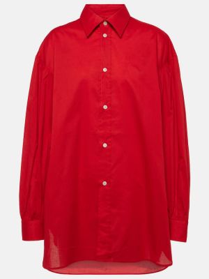 Camisa de algodón oversized Plan C rojo