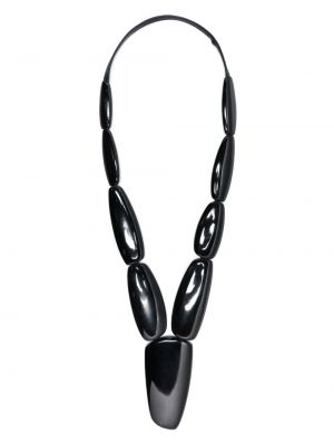 Oversized náhrdelník s korálky Monies černý