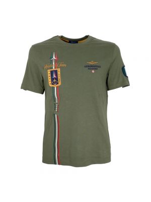 Koszulka z krótkim rękawem Aeronautica Militare zielona
