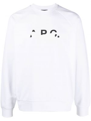 Trykt sweatshirt A.p.c. hvit