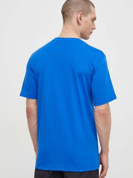 Bavlněné tričko s aplikacemi Adidas Originals modré