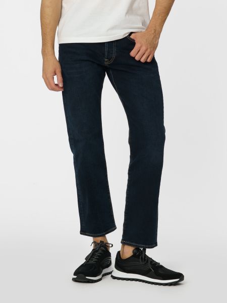 Бавовняні прямі джинси Paul Smith чорні