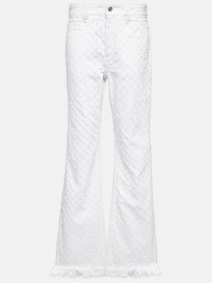 Straight leg jeans a vita alta Isabel Marant bianco