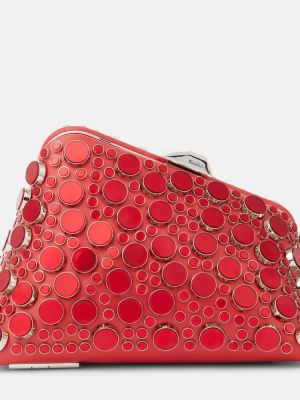 Usnjena pisemska torbica The Attico rdeča