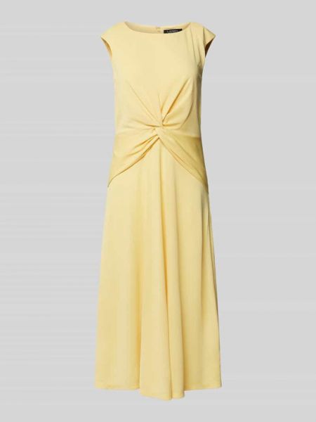 Sukienka midi Lauren Ralph Lauren żółta