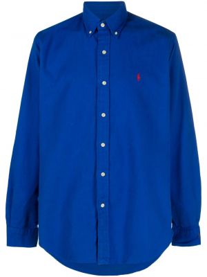 Medvilninis polo marškinėliai Polo Ralph Lauren mėlyna