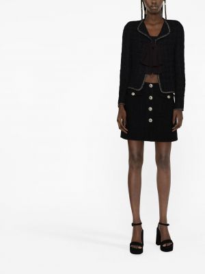 Mini sijonas su sagomis Alessandra Rich juoda