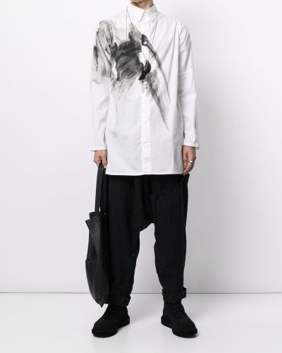 Camisa con estampado Yohji Yamamoto blanco