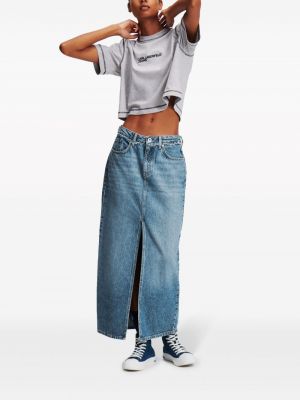 Spódnica jeansowa z wysoką talią Karl Lagerfeld Jeans