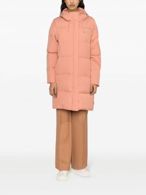 Péřový kabát s kapucí Holzweiler růžový