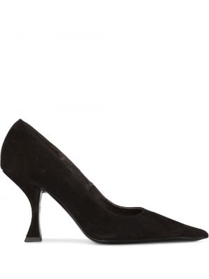 Semsket skinn pumps By Far svart