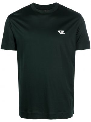 Тениска бродирана Emporio Armani зелено