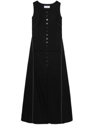 Sukienka midi na guziki puchowa Marine Serre czarna
