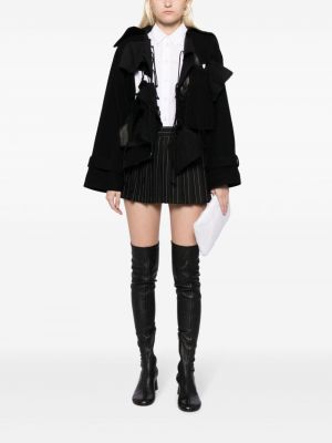 Vlněná bunda s oděrkami Yohji Yamamoto černá