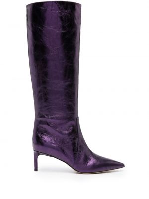 Usnjene gumijasti škornji Bettina Vermillon vijolična