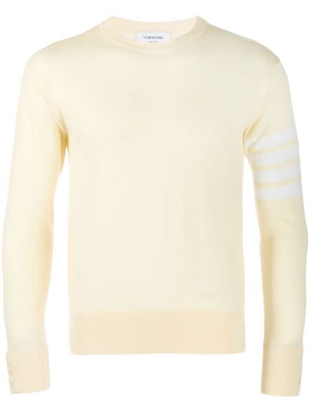 Jersey de tela jersey de cuello redondo Thom Browne amarillo