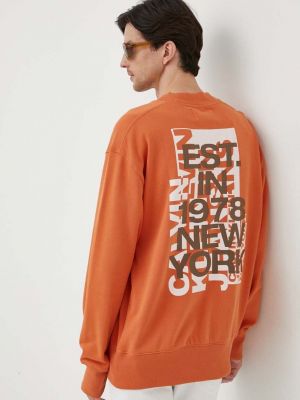 Pamučna vesta Calvin Klein Jeans narančasta