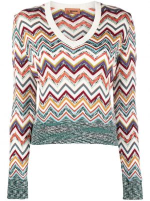 V-hals lang genser Missoni