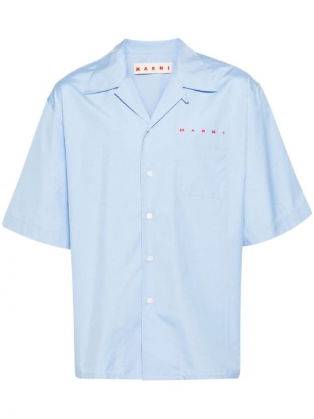 Košeľa s potlačou Marni modrá
