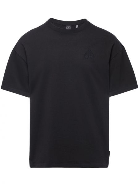 T-krekls ar izšuvumiem Moose Knuckles melns