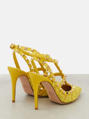 Полуотворени обувки Valentino Garavani жълто