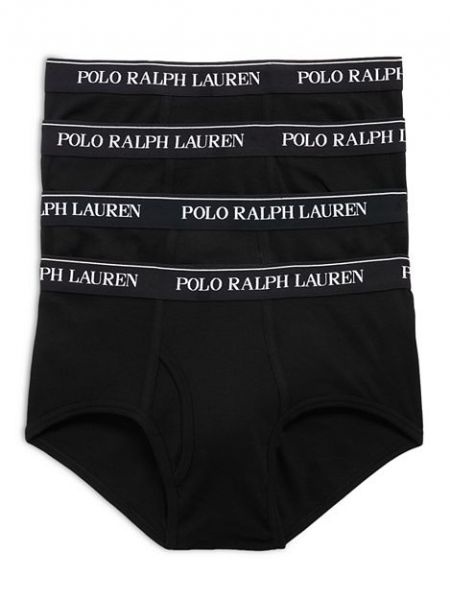 Хлопковые трусы Polo Ralph Lauren черные