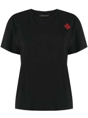 Camiseta con estampado Mr & Mrs Italy negro