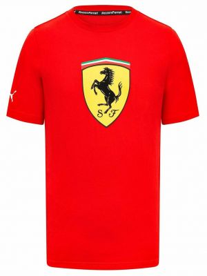 Футболка с принтом Scuderia Ferrari, темно-красный