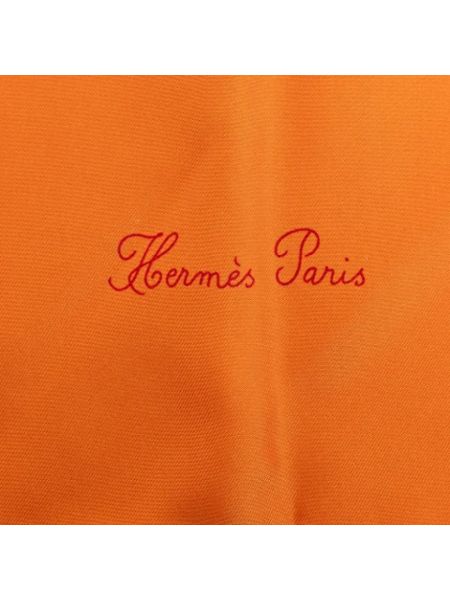 Jedwabna szal Hermès Vintage pomarańczowa