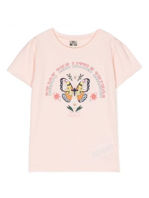 T-shirt con stampa Bonton rosa