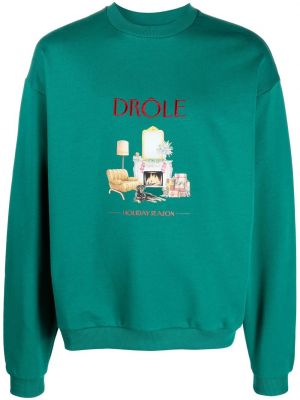 Siuvinėtas džemperis Drôle De Monsieur žalia