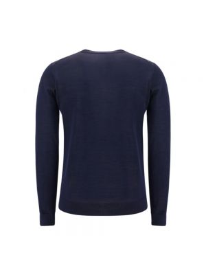 Suéter de punto de cuello redondo Woolrich azul