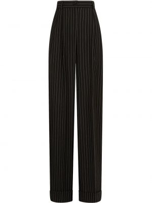 Pantalones rectos a rayas Dolce & Gabbana negro