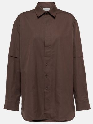 Camisa de algodón Lemaire marrón