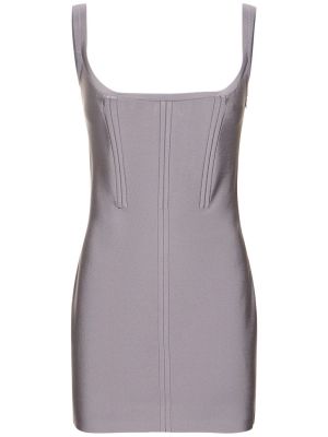 Viskózové mini šaty Ferragamo šedé
