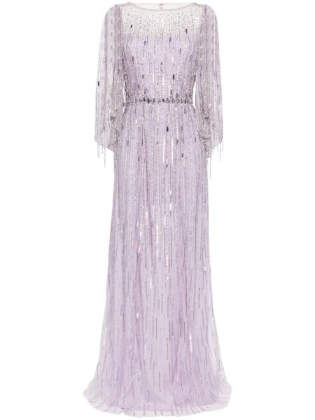 Paljetti iltapuku Jenny Packham violetti