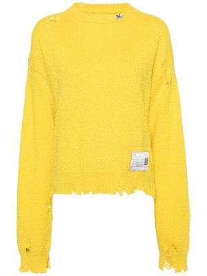 Βαμβακερός πουλόβερ Maison Mihara Yasuhiro κίτρινο