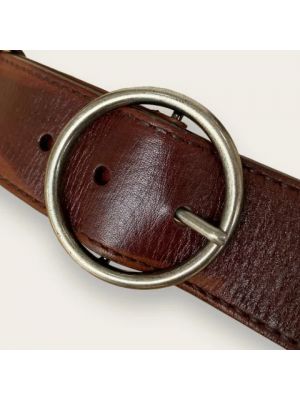 Cinturón de cuero Yves Saint Laurent Vintage marrón
