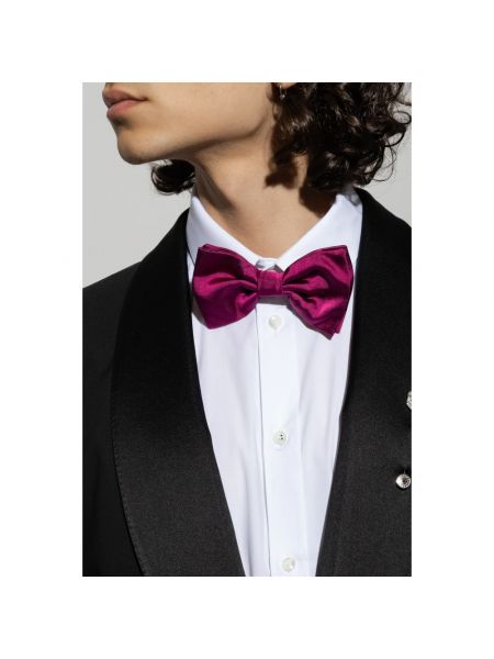 Jedwabny krawat Dolce And Gabbana różowy
