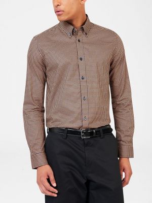 Рубашка с принтом Ben Sherman коричневая