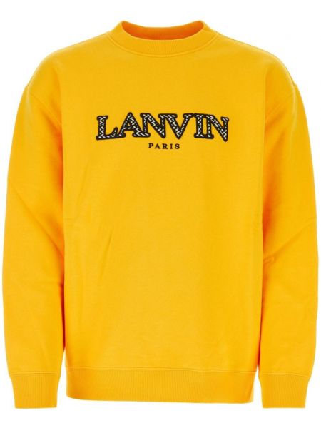 Sweatshirt med broderier Lanvin gul