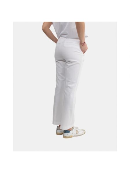 Pantalones rectos de algodón Re-hash blanco