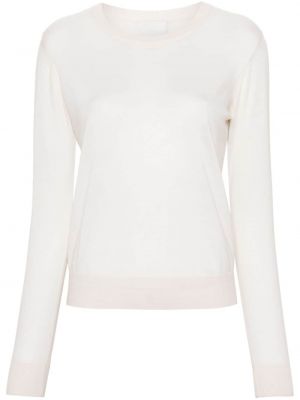 Pull en cachemire col rond Allude blanc