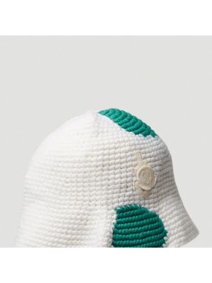 Dzianinowy kapelusz w grochy Moncler biały