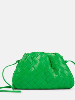 Кожени чанта тип „портмоне“ Bottega Veneta зелено