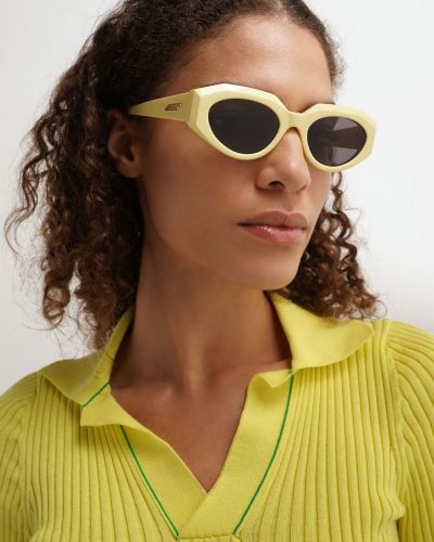 Sluneční brýle Bottega Veneta žluté