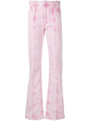 Pantaloni cu picior drept Isabel Marant roz